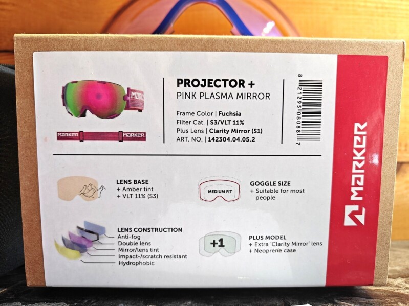 DÁMSKE LYŽIARSKE OKULIARE MARKER PROJECTOR+ PINK PLASMA MIRROR